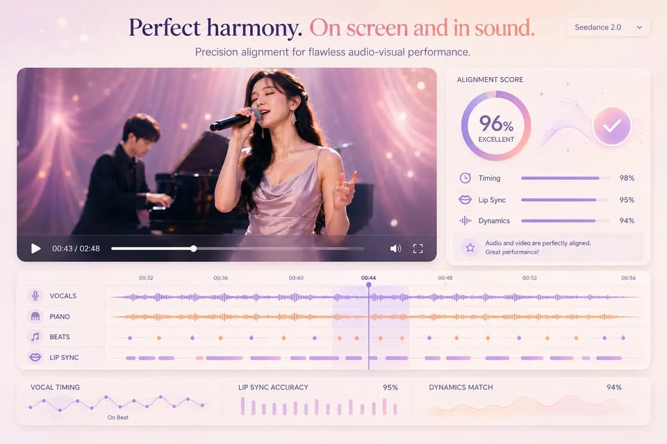 Seedance 2.0 AI API Audio-Visual Alignment Across Video Outputs
