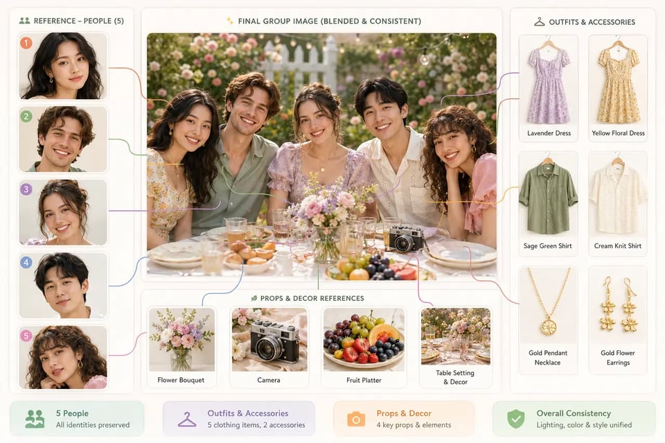 Multi-Image Blending and Subject Consistency in Nano Banana Pro API