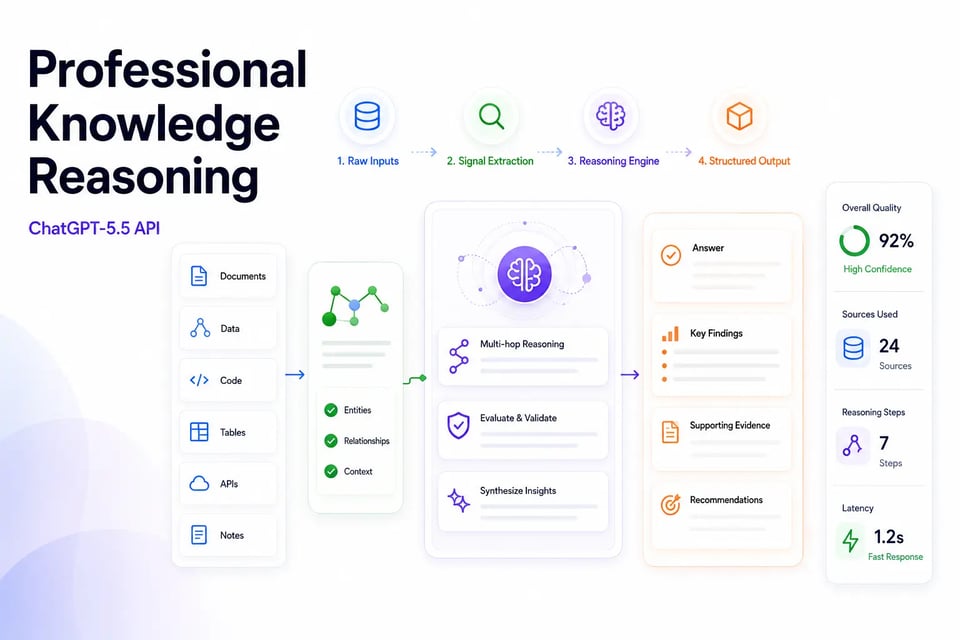 Professional Knowledge Reasoning with Clearer Structure in ChatGPT-5.5 API