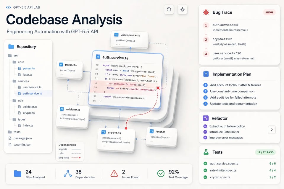 Codebase Analysis and Engineering Automation with GPT-5.5 API