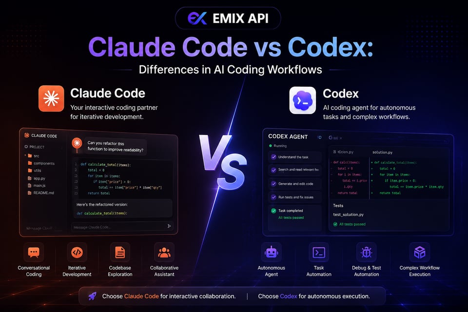 Claude Code vs Codex: Differences in AI Coding Workflows